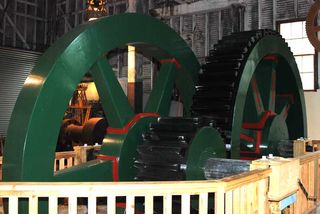 Another view of the replicated flywheel and gears 