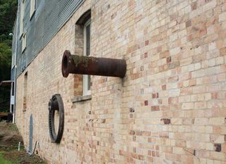 Outside inlet/outlet for the steam engine.