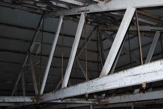 Roof beams in the main building