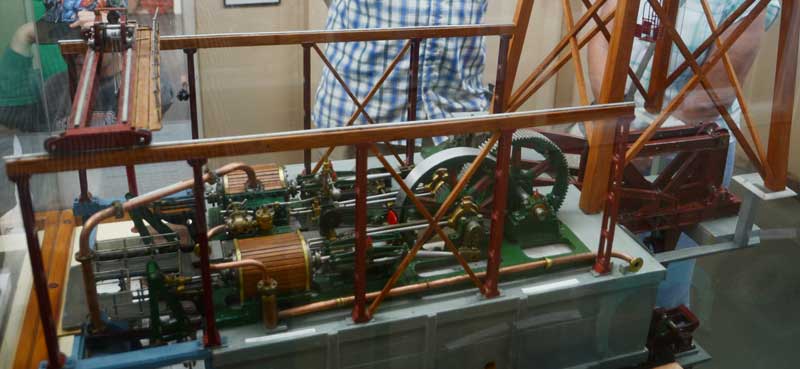 Model of the steam engine that drove the pump.
